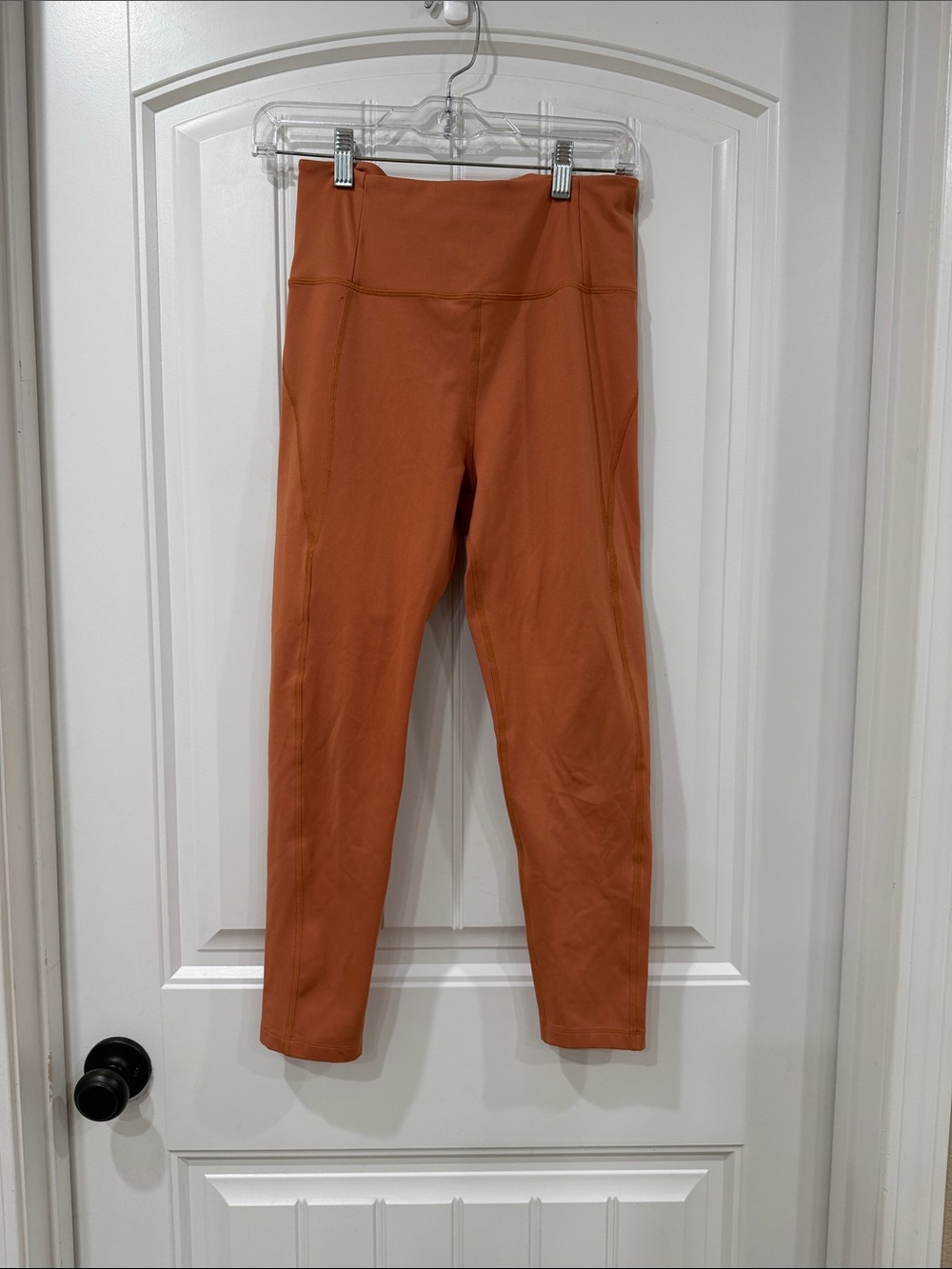 EUC girlfriend collective burnt orange high-rise leggings